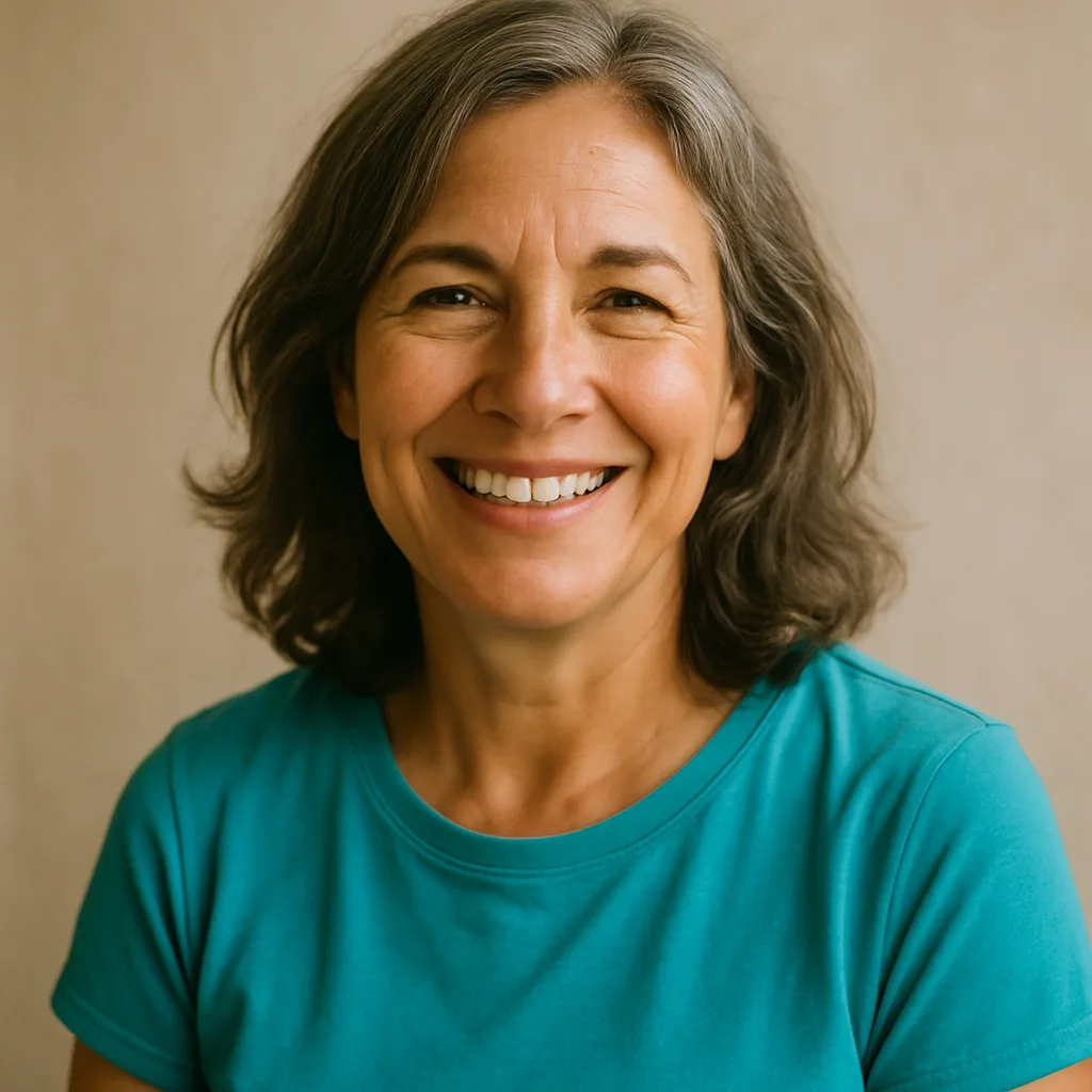 Smiling woman in her 50s — member of The Cheshire Dating Site